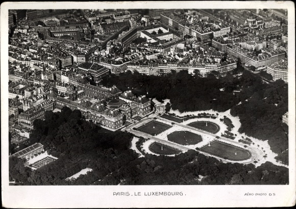 Ansichtkaart Paris VI., Le Luxembourg, luchtfoto