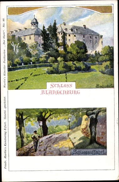 Artist PC Bahndorf, Heribert, Blankenburg am Harz, castle, castle driveway