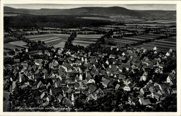 Postcard Kleinsachsenheim Sachsenheim in Württemberg, aerial photograph