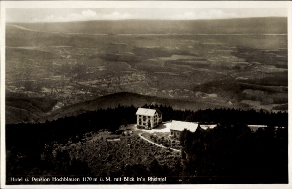 Postcard Blauen Badenweiler in the Black Forest, Hotel and Pension Hochblauen, Rhine Valley