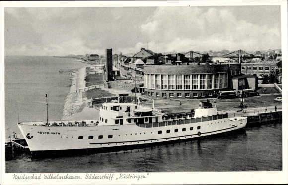 Ak Wilhelmshaven, Bäderschiff Rüstringen, Reederei Jade-Seebäderdienst