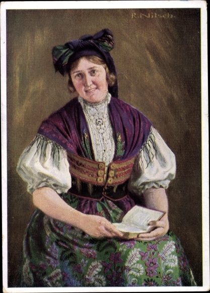 Artist PC Nitsch, R., folk costume, Egerländerin, VDA P 1 R 4 No. 2