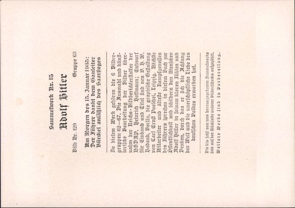 Collective picture Adolf Hitler on the phone, Saarsieg, January 15, 1935, collective work no. 15, picture 129