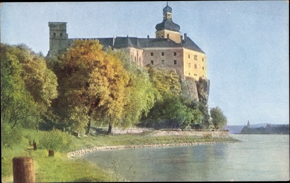 Postcard Persenbeug Gottsdorf on the Danube Lower Austria, Persenbeug Castle