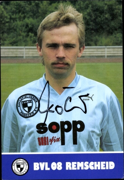 Autograph card footballer Andreas Köhler, BVL 08 Remscheid, autograph