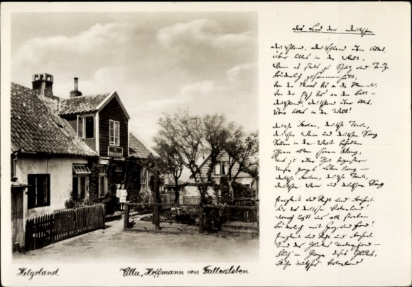 Picture North Sea island of Heligoland, historical building, Villa Hoffmann von Fallersleben, landscape, Nos