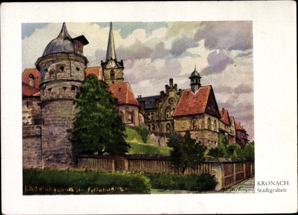 Artist PC Lüttgens, Gustav, Kronach, moat