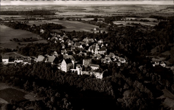 Postcard Amlishagen Gerabronn in Württemberg, aerial photograph