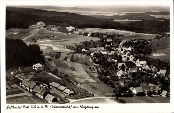 Ak Rodt Loßburg im Schwarzwald, Luftaufnahme,  Flugzeugaufnahme, Landschaft