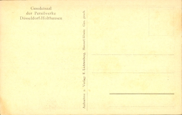 Postcard Holthausen Düsseldorf, GeSoLei Hall of the Persilwerke, exhibition