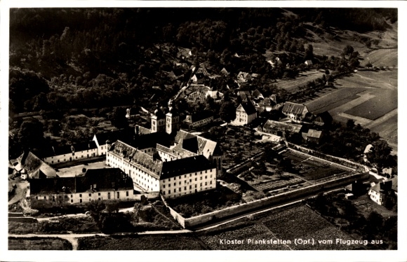 Ak Plankstetten Berching in der Fränkischen Alb Oberpfalz, Kloster, Fliegeraufnahme