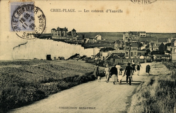 Ak Criel-sur-Mer Seine Maritime, De hellingen van Yanville