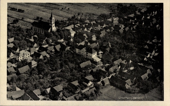 Postcard Urloffen Appenweier in Baden Schwarzwald, aerial photograph