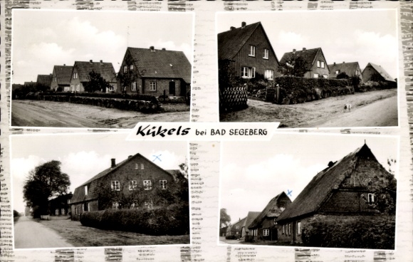 Postcard Kückels Kükels in Schleswig Holstein, street, residential buildings