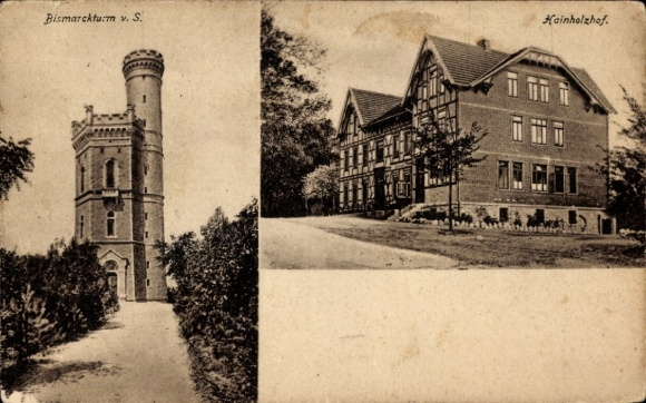 Postcard GIESEN NOT GIESSEN -------> 3539 Gießen an der Lahn, Bismarck Tower, Hainholzhof, historic...
