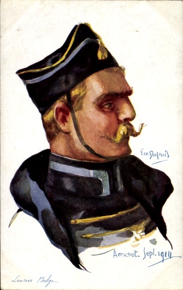 Artysta KP Dupuis, Em., belgijski ułan, belgijski żołnierz