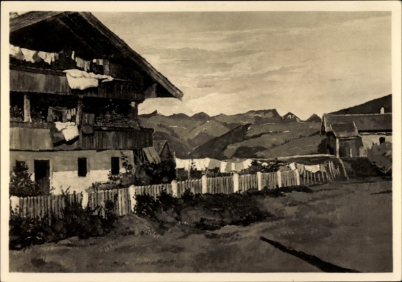 Artist Postcard Kürmaier, Anton, Farmhouse in the Inn Valley, HDK 570