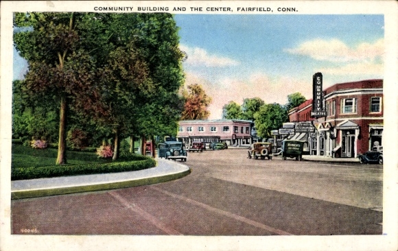 Ak Fairfield Connecticut USA, gemeenschapsopbouw en centrum