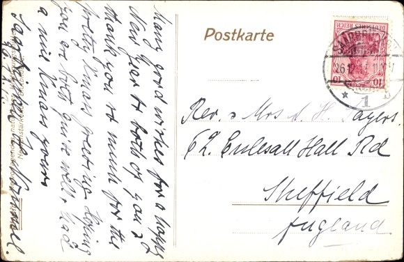 Postcard Tiefencastel Kt. Graubünden Switzerland, church