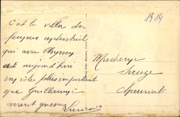 Postcard Bredeney Essen in the Ruhr area, Villa Hügel