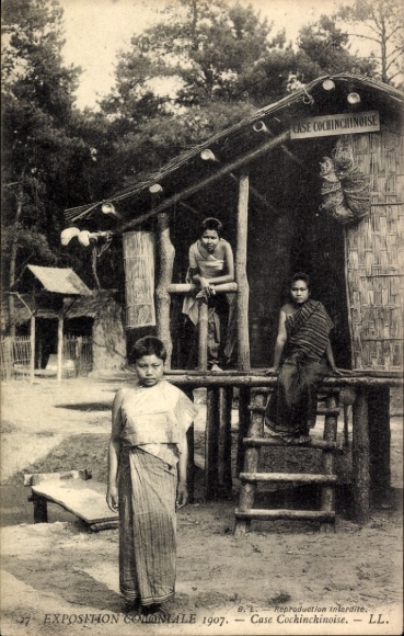 CPA Exposition Coloniale 1907, Case Cochinchinoise