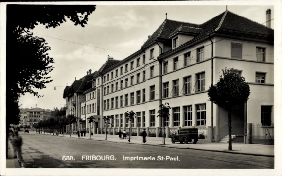 CPA Fribourg Ville de Fribourg Suisse, Imprimerie St-Paul
