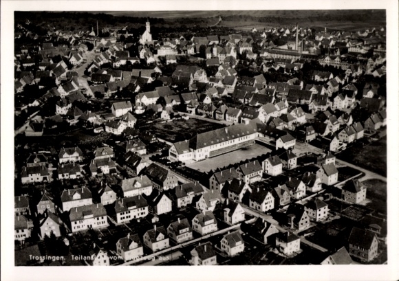 Postcard Trossingen auf der Baar, aerial photograph