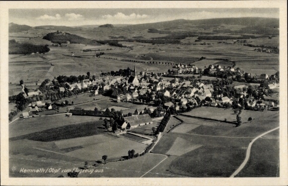 Postcard Kemnath in the Upper Palatinate, aerial photograph