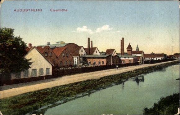 PC Augustfehn Apen Lower Saxony, river section at the ironworks