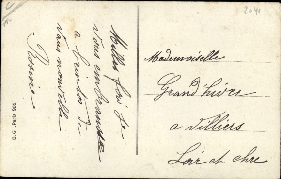 Postcard Le Démenagement de Monsieur Fallieres