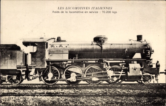 Ak Italienische Eisenbahn, Lokomotive, Dampflok