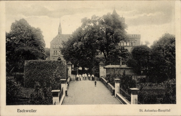 Postcard Eschweiler North Rhine Westphalia, St. Antonius Hospital