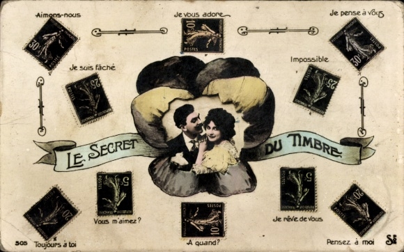 Ak Secret du Timbre, Briefmarken