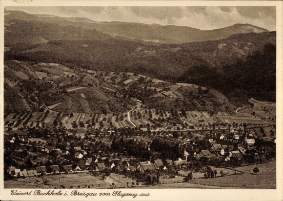 Postcard Buchholz Waldkirch im Breisgau, aerial photograph