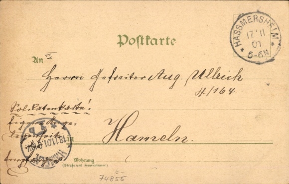 litho Haßmersheim am Neckar, algemeen beeld, kasteel Guttenberg, kasteel Hornberg, oorlogsmonument