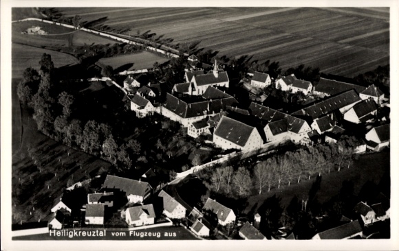Postcard Heiligkreuztal Altheim near Riedlingen on the Danube Württemberg, aerial photograph, monastery, building