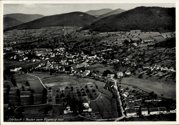 Ak Seelbach in Baden, Fliegeraufnahme