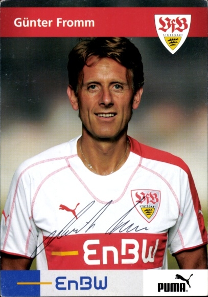 Autogrammkarte Fußballer Günter Fromm, VFB Stuttgart, Autogramm
