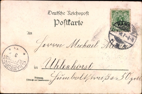 litho Hamburg, tramhalte, nobel volk