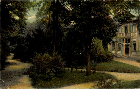 Postcard Hofheim im Taunus Hessen, garden landscape, building in the background, nature, PC view