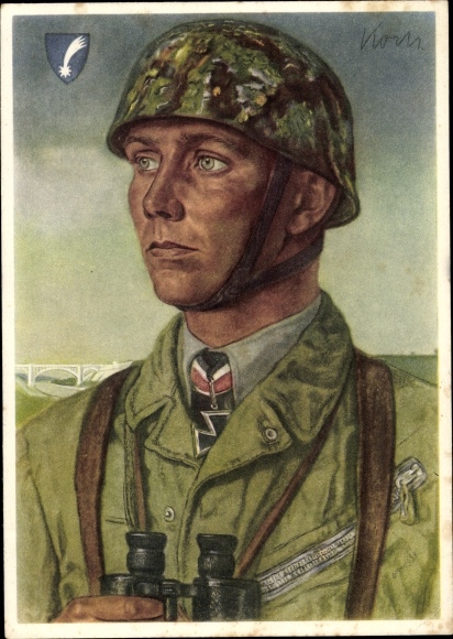 Künstler Ak Willrich, Wolfgang, Major Koch, Fallschirmjäger