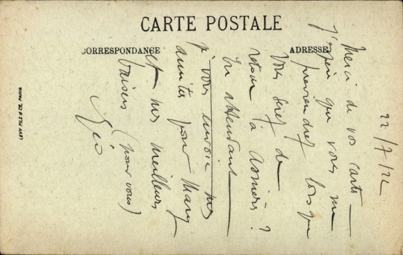 Postcard Bagnoles de l'Orne Orne, public garden, train station