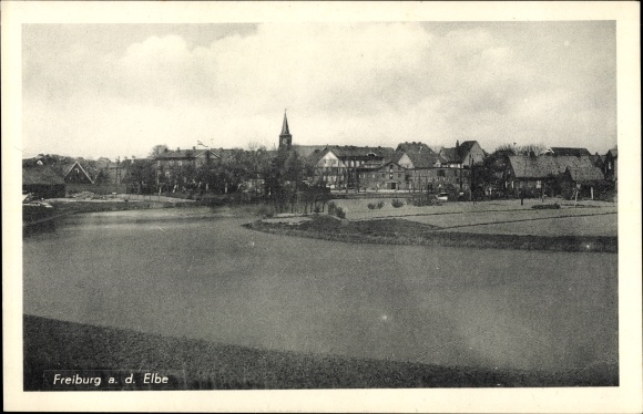 Ak Freiburg an der Elbe Niedersachsen, Gesamtansicht