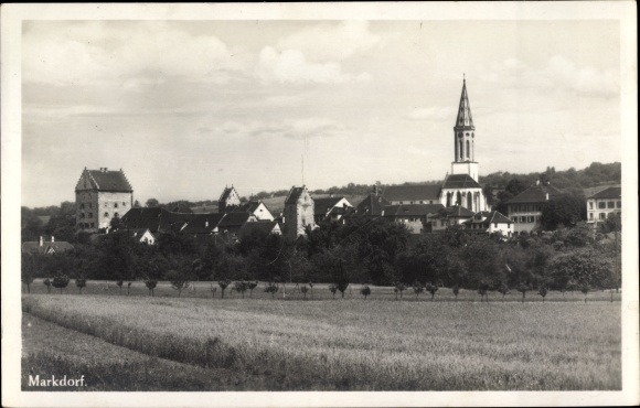 Postcard Markdorf Bodenseekreis Baden Württemberg, view of the town