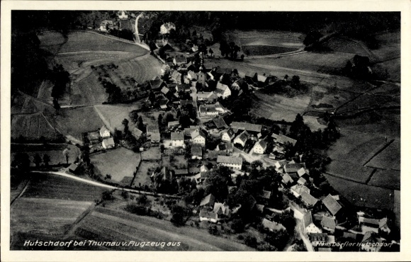 Postcard Hutschdorf Thurnau in Upper Franconia, aerial photograph