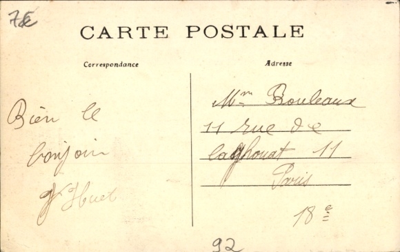 Postcard Suresnes Hauts de Seine, flower with photographs, text: Une Pensée de EM, republican Ma