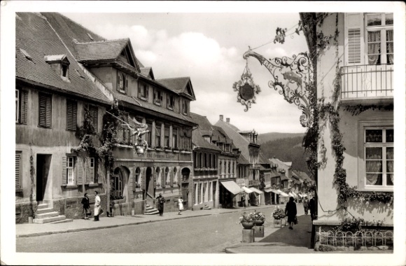 Ak Triberg im Schwarzwald, Hauptstraße, Gasthaus, Geschäfte