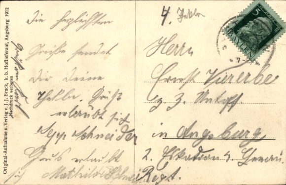 Postcard Aystetten Ajstetten district Augsburg, general view, station restaurant Jos. Rulle
