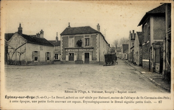 Ak Épinay-sur-Orge Essonne, Le Breuil, restaurant