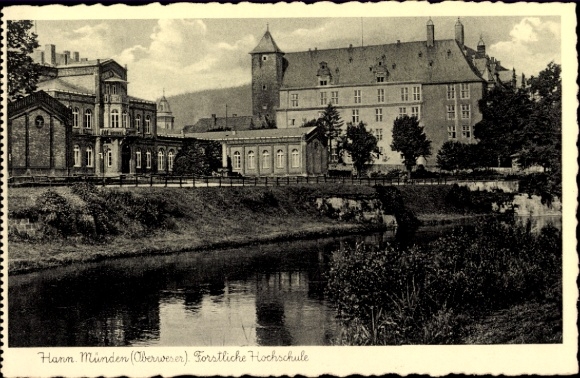 Postcard Hann. Münden in Lower Saxony, Forestry University